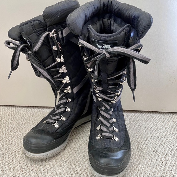 Coach Marian Black Snow Boots size 7 - Picture 3 of 13